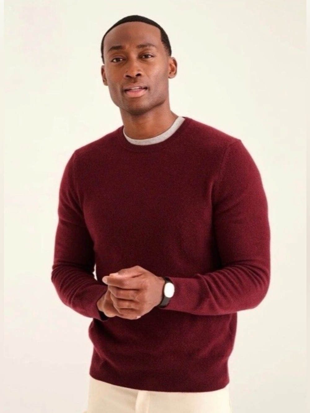 NAADAM The Original Cashmere Crewneck Sweater Men’s Size L Merlot